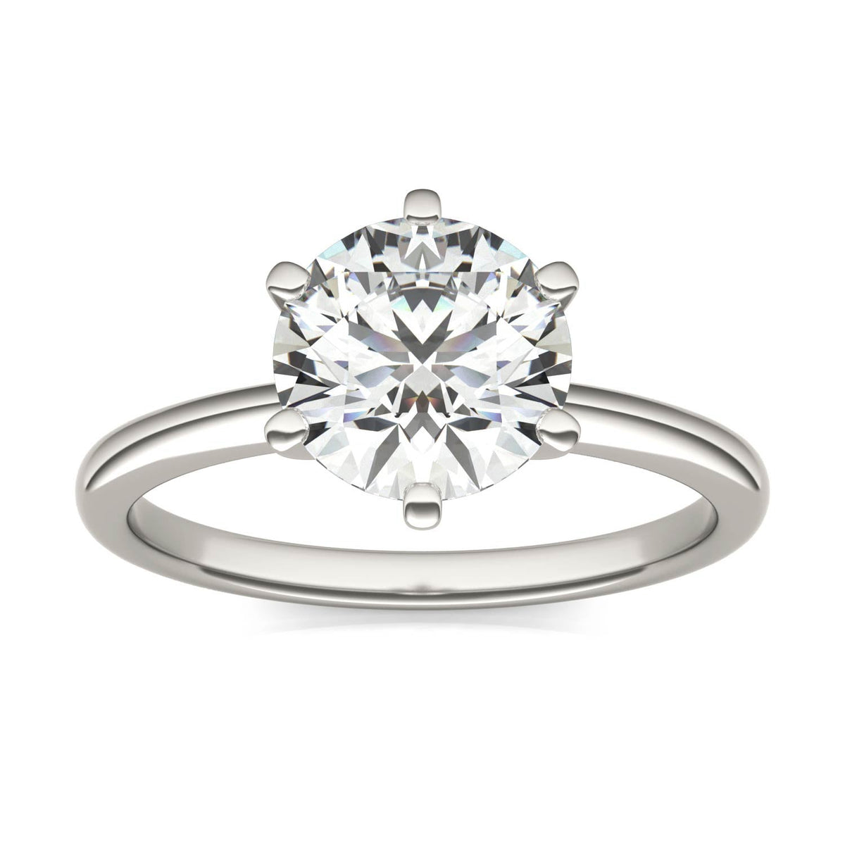 AGI Certified 3 CTW Lab Grown Diamond Solitaire Engagement Ring – G-VS Clarity, 14K White Gold