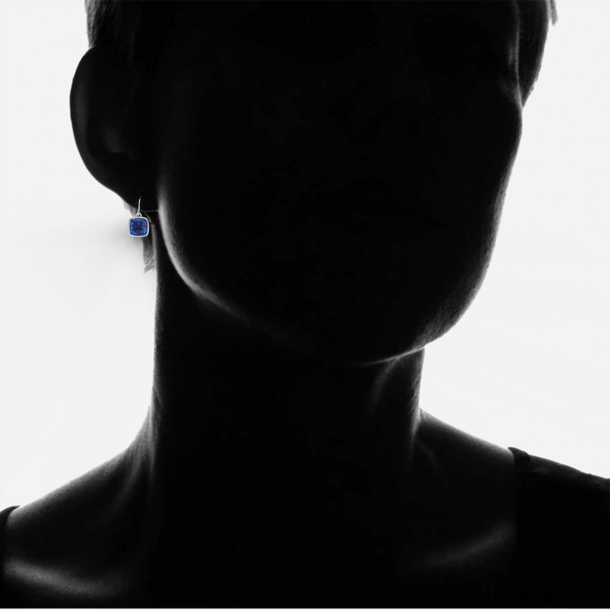 2 Pair Pack: 9.00 CTW Cushion Cut Created Blue Sapphire & Emerald Drop Earrings – Available in .925 Sterling Silver or 14kt Yellow Gold Over .925 – 8mm Square Gems