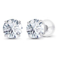0.50 CTW Lab Grown Diamond Stud Earrings in 14K White or Yellow Gold – G VS